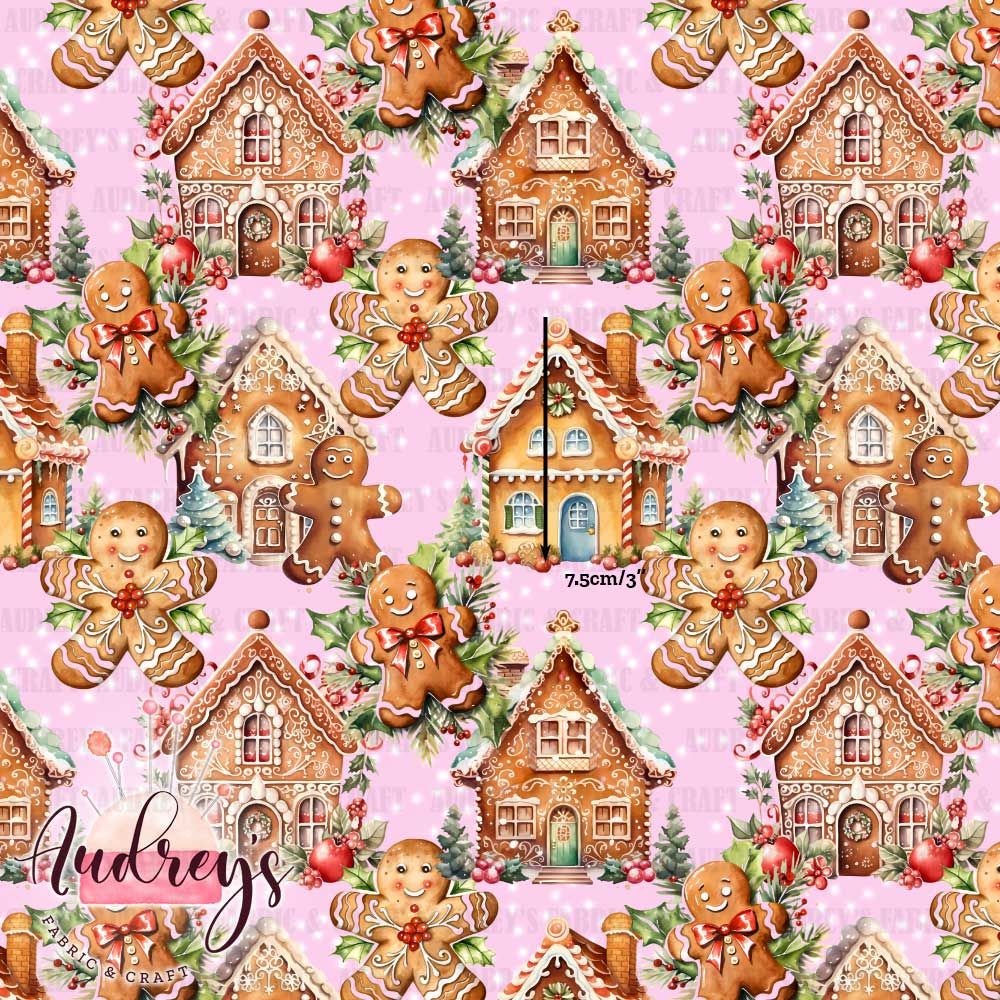Gingerbread House | Digital-Print Custom Cotton Woven | 145cm wide
