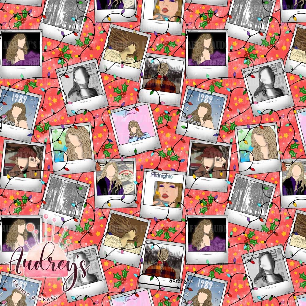 TS, Xmas Polaroids | Digital-Print Custom Cotton Woven | 145cm wide