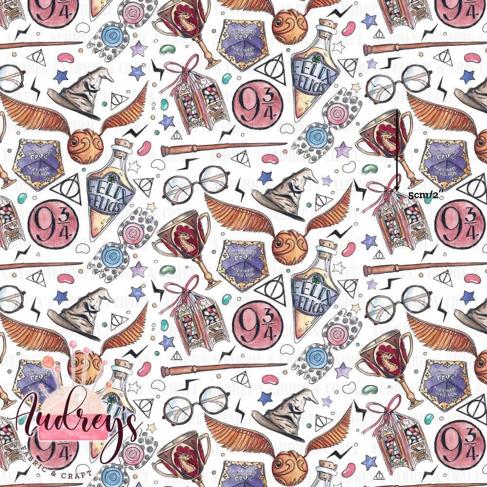 Harry Potter Icons | Digital-Print Custom Cotton Woven | 145cm wide