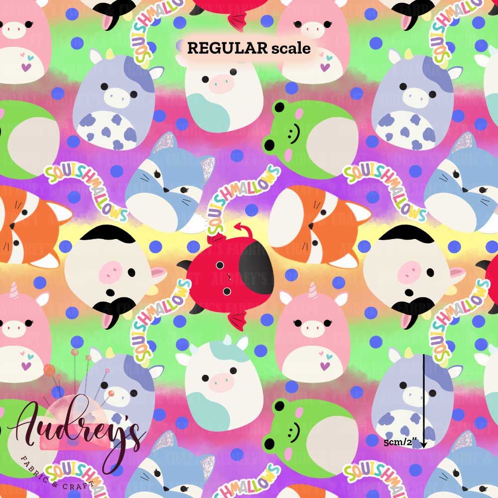 Squishmallows, Toss | Digital-Print Custom Cotton Woven | 145cm wide