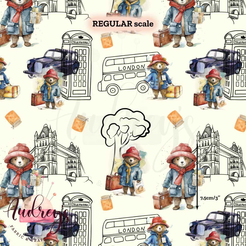 Paddington in London | Digital-Print Custom Cotton Woven | 145cm wide