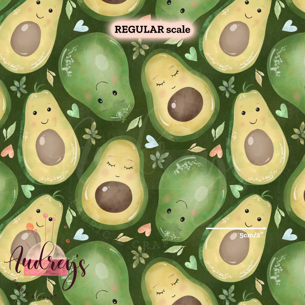 Cute Avos | Digital-Print Custom Cotton Woven | 145cm wide