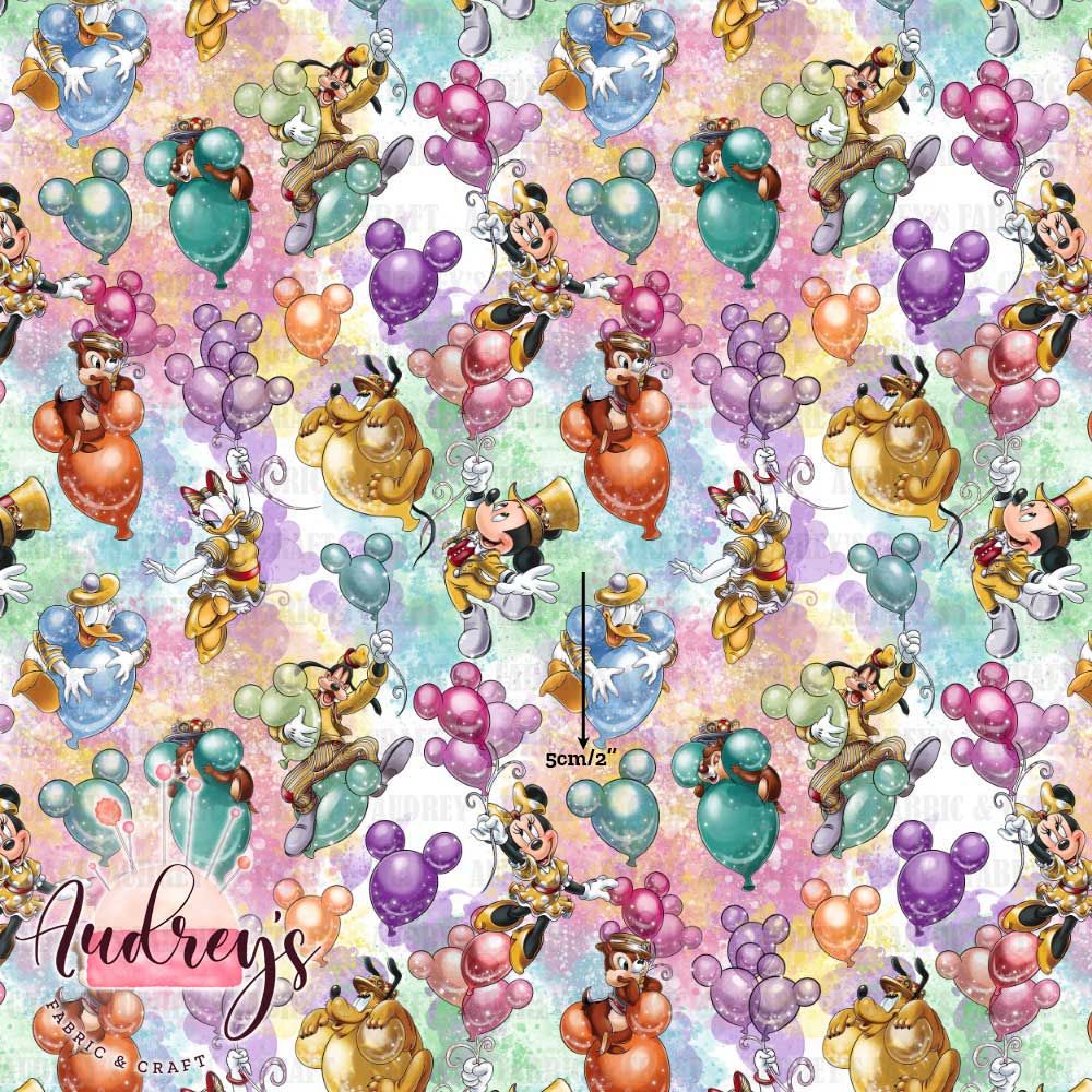 Xmas Balloons | Digital-Print Custom Cotton Lycra 240gsm | 150cm wide