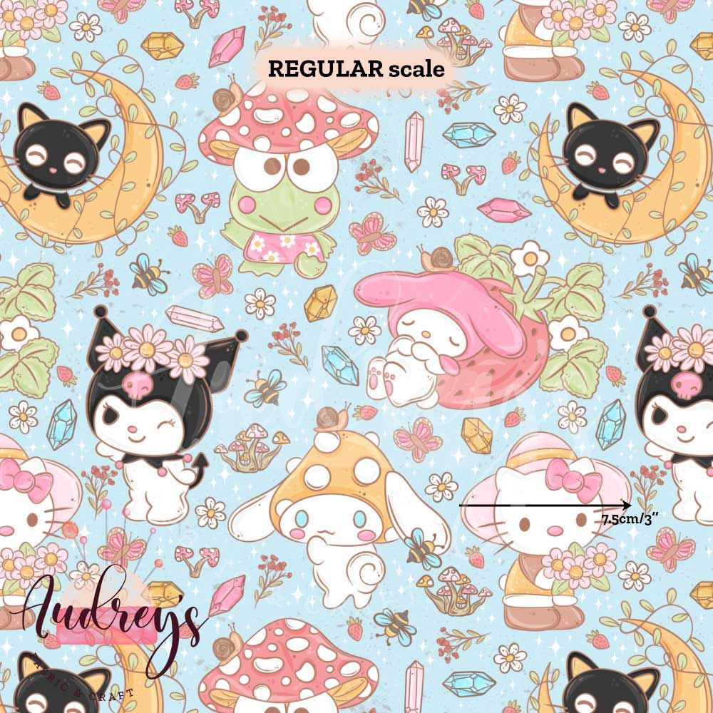 Cottagecore Sanrio | Digital-Print Custom PUL Waterproof Fabric | 150cm wide