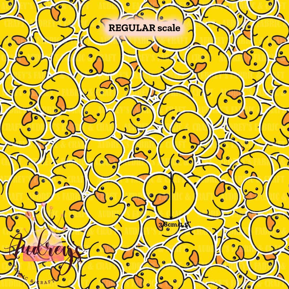 Rubber Duckies, Yellow | Digital-Print Custom PUL Waterproof Fabric | 150cm wide