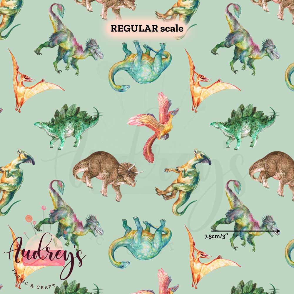 Dinosaurs | Digital-Print Custom PUL Waterproof Fabric | 150cm wide