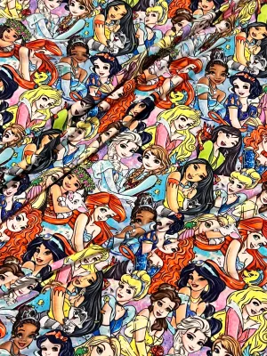 Princesses Allover | Digitally Print Custom Modal Spandex | 170cm Wide