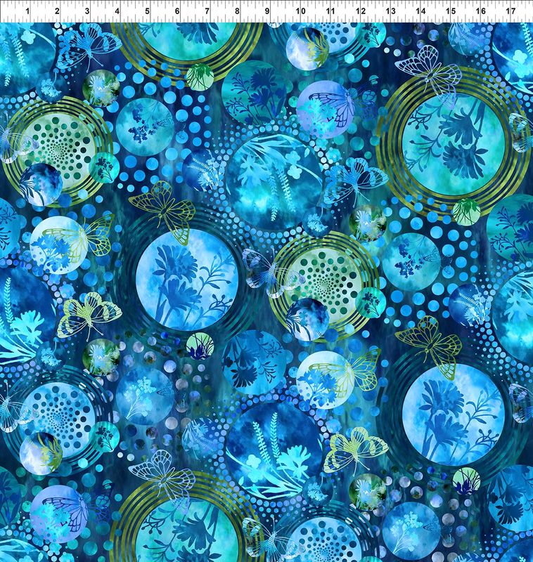 Elysian, Collage Blue | Quilting Cotton | 112cm wide