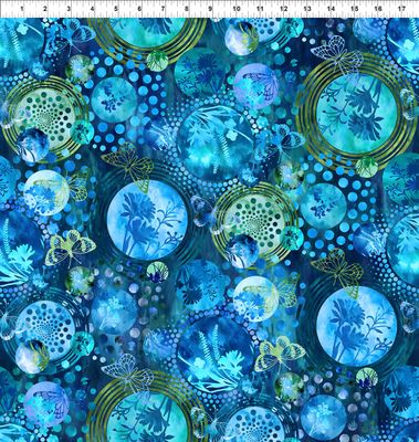 Elysian, Collage Blue | Quilting Cotton | 112cm wide