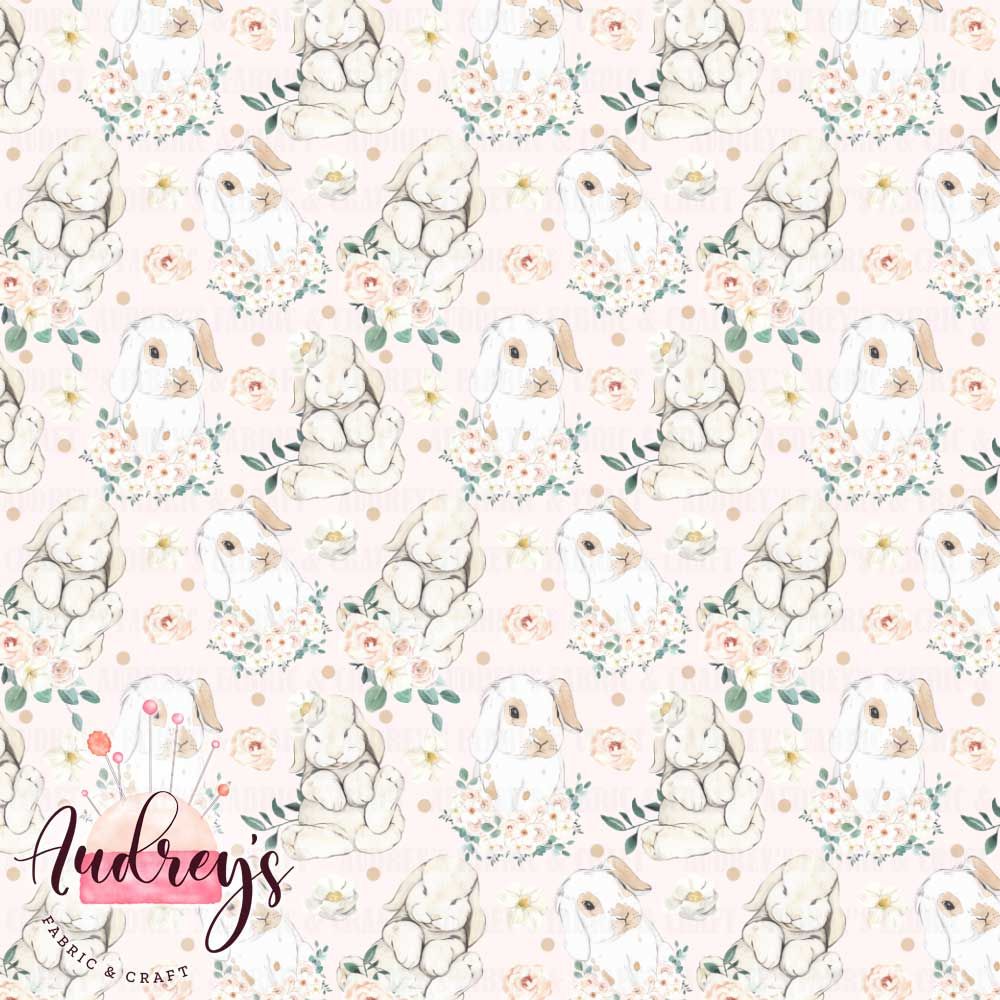 Bunny Watercolour Floral | PRE-ORDER | Choose Your Own Base