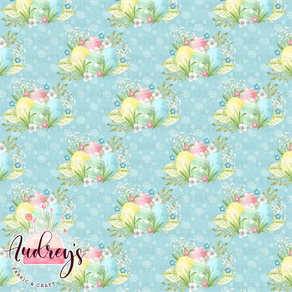 Floral Easter Eggs, Blue | PRE-ORDER | Choose Your Own Base