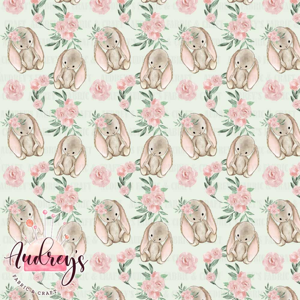Cute Bunny Floral | PRE-ORDER | Choose Your Own Base