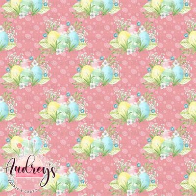 Floral Easter Eggs, Coral | PRE-ORDER | Choose Your Own Base