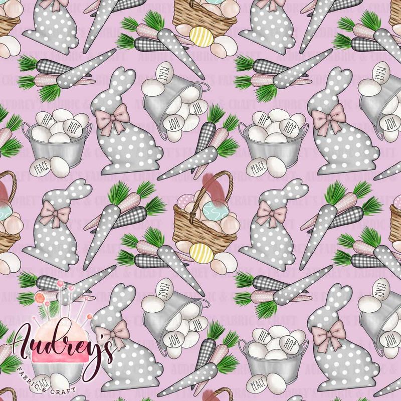 Bunny Basket Blessings, Pink | PRE-ORDER | Choose Your Own Base