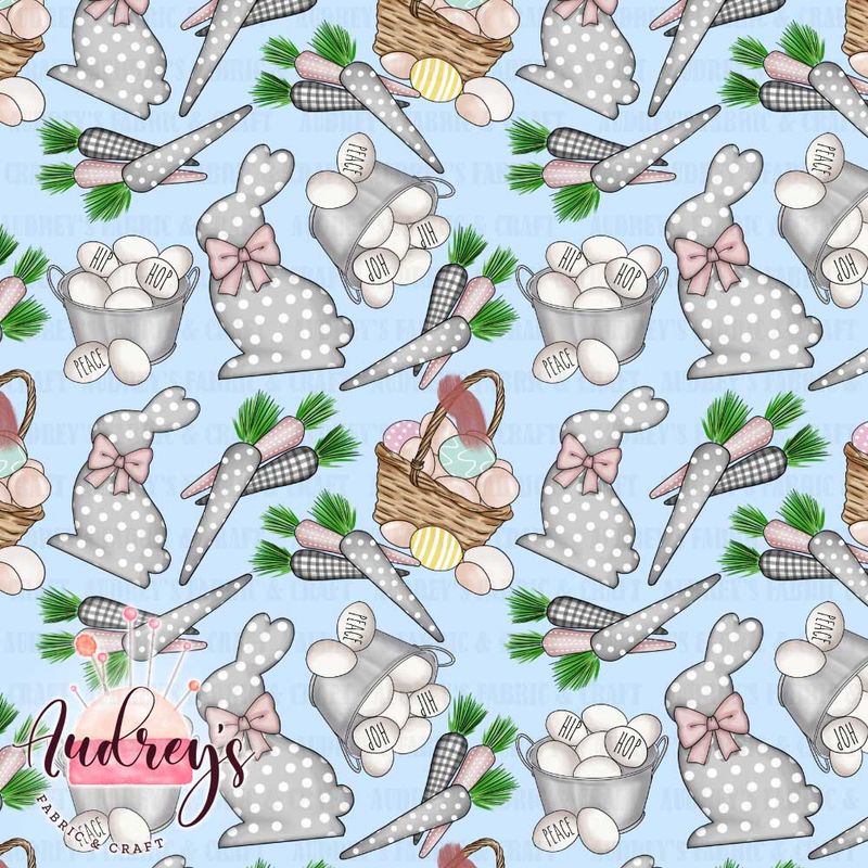 Bunny Basket Blessings, Blue | PRE-ORDER | Choose Your Own Base