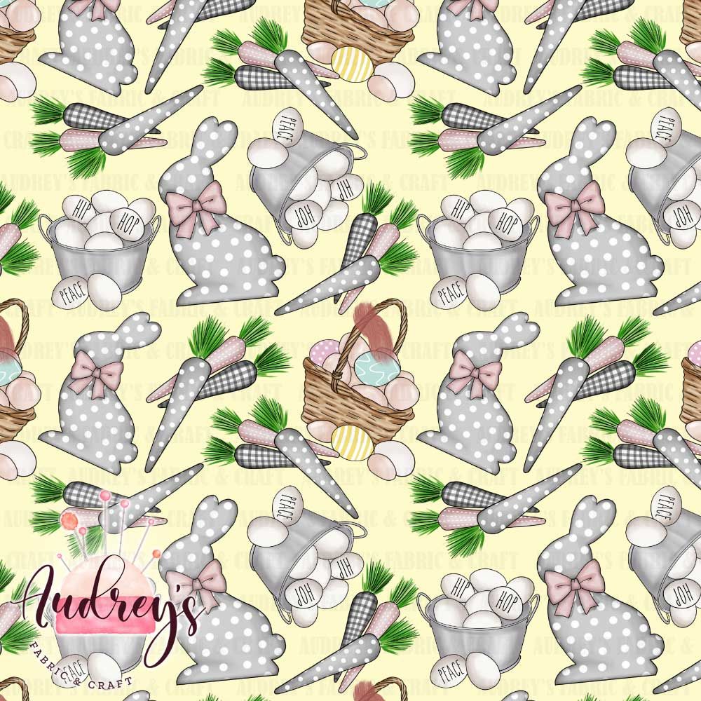 Bunny Basket Blessings, Yellow | PRE-ORDER | Choose Your Own Base