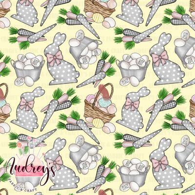 Bunny Basket Blessings, Yellow | PRE-ORDER | Choose Your Own Base