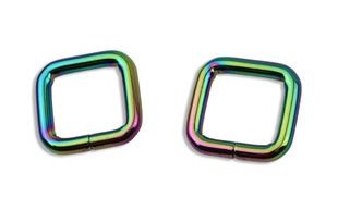 Rainbow | 20mm (3/4&#39;&#39;) Rectangular Rings, 2-Pack