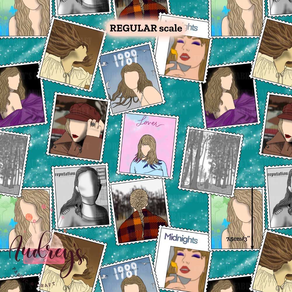 TS, Stamps | Digital-Print Custom Cotton Lycra 240gsm | 145cm wide