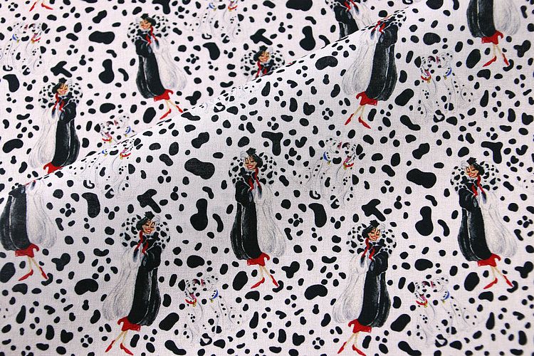 Cruella &amp; 101 Dalmatians | Custom Quilting Cotton | 145cm wide