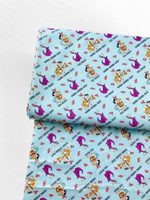 Flintstones Pun Love | Licensed Quilting Cotton | 112cm wide