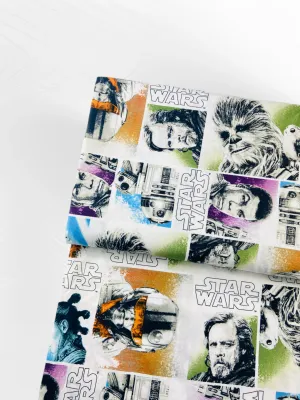 Star Wars Characters Block | Licensed Quilting Cotton | 112cm wide