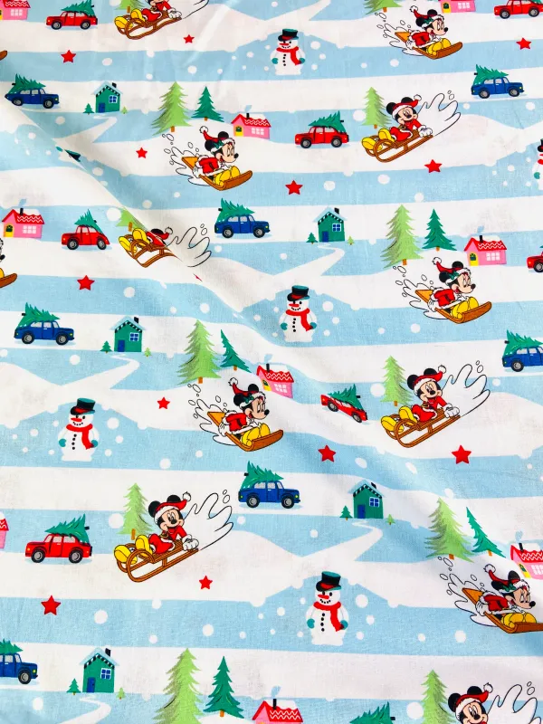 Mickey &amp; Friends, Christmas Fun | Licensed Quilting Cotton | 112cm wide