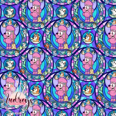 Bluey Stained Glass, Coco | PRE-ORDER | Choose Your Own Base