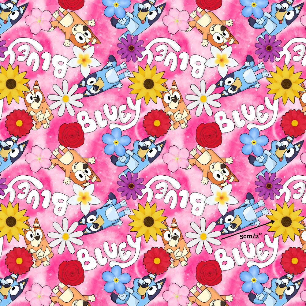 Bluey, Daisy | Digital Print Custom Cotton Woven | 145cm wide