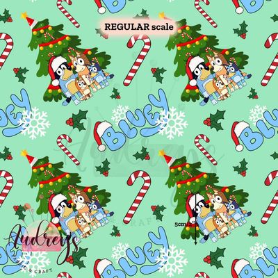 Bluey Xmas Family Portrait | PRE-ORDER | Choose Your Own Base