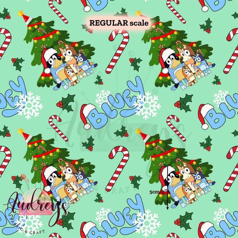 Bluey Xmas Family Portrait | PRE-ORDER | Choose Your Own Base