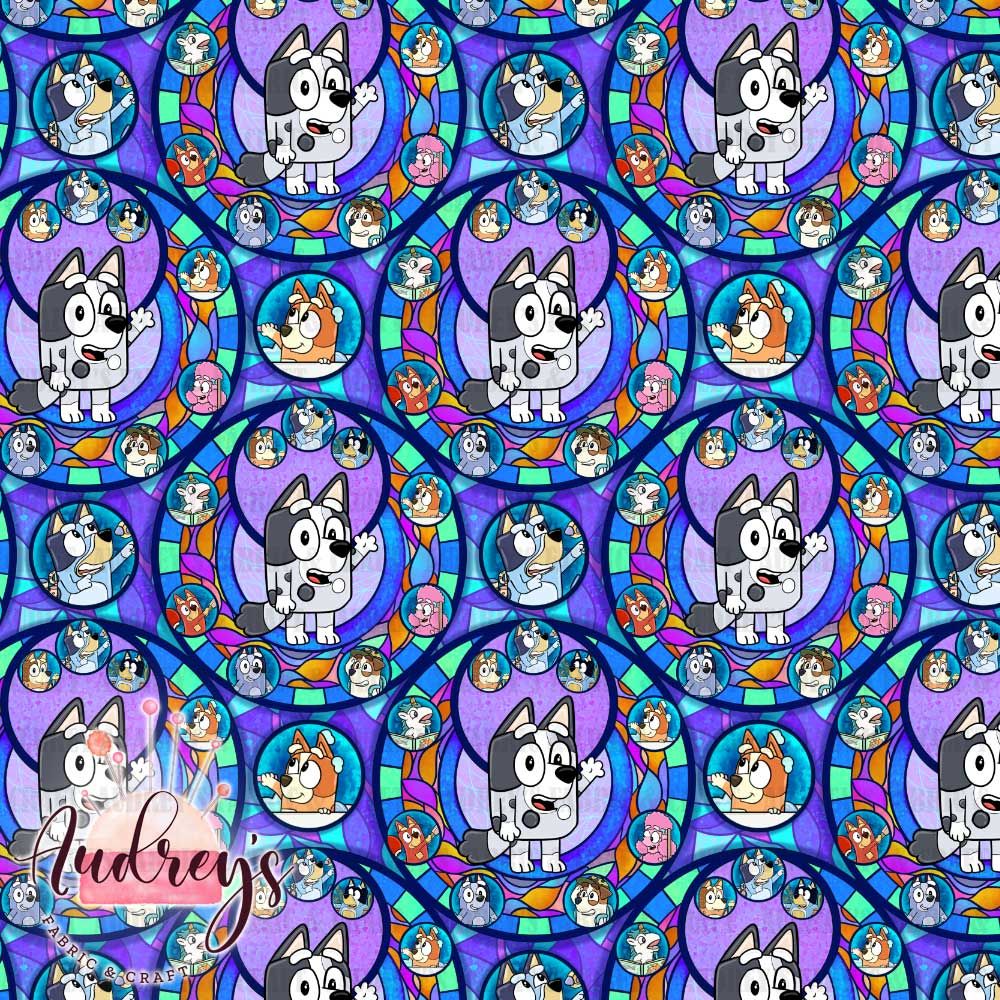 Bluey Stained Glass, Muffin | PRE-ORDER | Choose Your Own Base