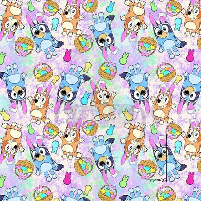 Bluey Easter | Digital Print Custom Cotton Woven | 145cm wide