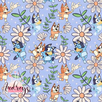 Bluey Daisies on Blue | PRE-ORDER | Choose Your Own Base