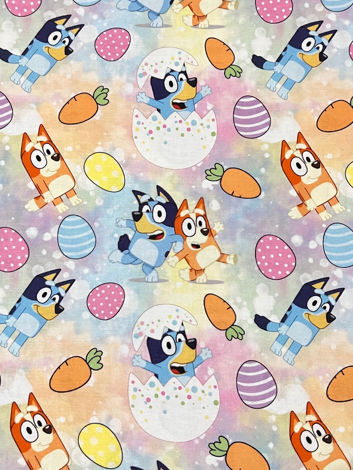 Bluey Easter Egg Toss | Custom Quilting Cotton | 112cm wide
