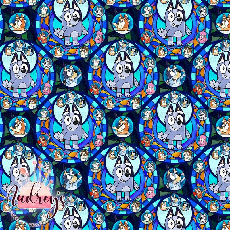 Bluey Stained Glass, Socks | PRE-ORDER | Choose Your Own Base