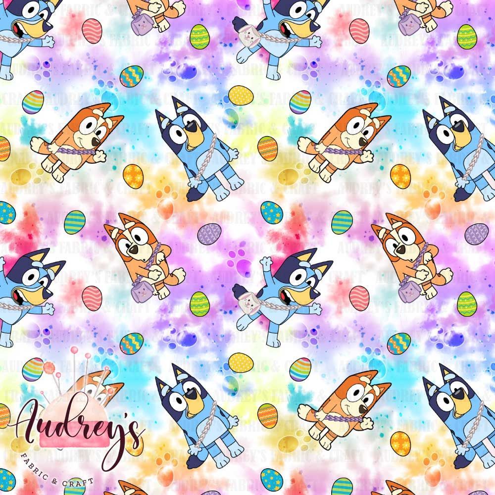 Bluey  Easter Watercolour Splatter | PRE-ORDER | Choose Your Own Base