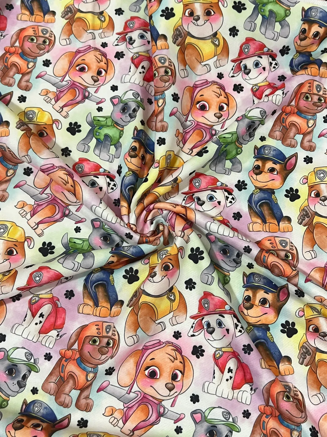 Paw Patrol Allover | Custom Cotton French Terry | 165cm Wide