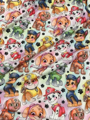 Paw Patrol Allover | Custom Cotton French Terry | 165cm Wide