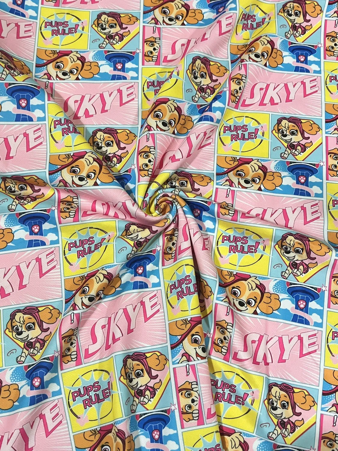 Skye Pups Rule | Custom Cotton French Terry | 165cm Wide