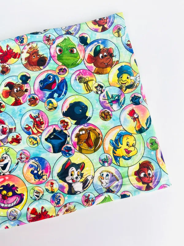 Favourite Sidekicks | Digital Print Custom Modal Spandex Lycra Fabric, 260gsm