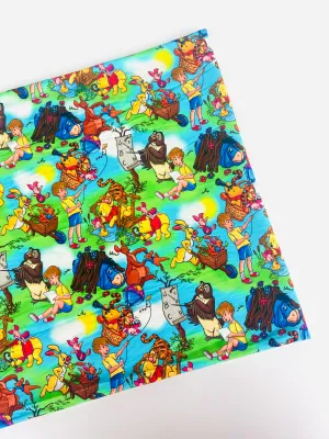 Pooh &amp; Friends, Outdoors | Digital Print Custom Modal Spandex Lycra Fabric, 260gsm