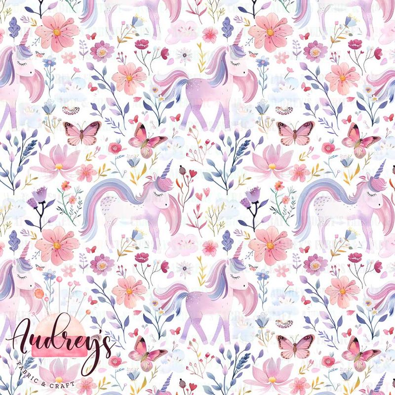 Unicorn Meadow | Digital-Print Custom Cotton Woven | 145cm wide