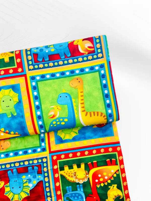 Baby Dinosaur Patches | Quilting Cotton | 112cm wide