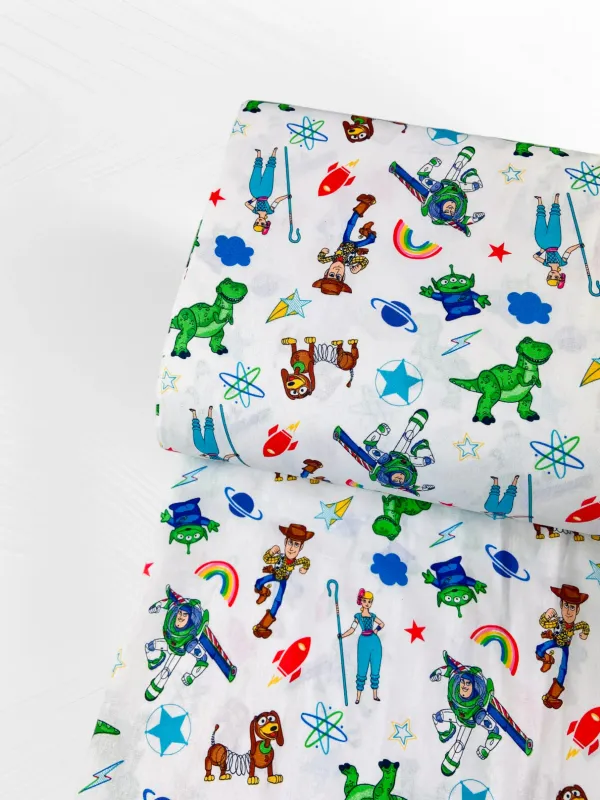 Toy Story on White | Licensed Quilting Cotton | 112cm wide