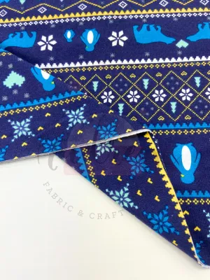 Arctic Sweater | Cotton Lycra Print Fabric, 200gsm