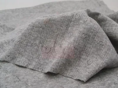 Soft Grey | Pointelle Jersey Cotton Jersey Solid | 144cm Wide