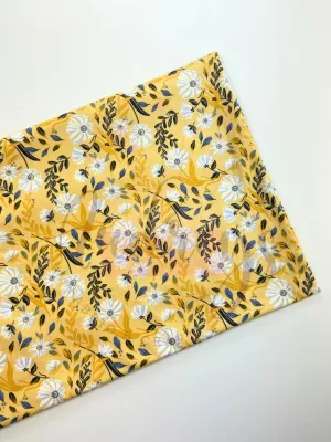 Sun-Kissed Florals | Cotton Lycra Print Fabric, 190gsm