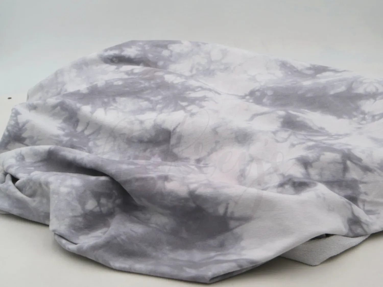 Grey Tie-dye | Stretch French Terry Knit Fabric | 180cm Wide