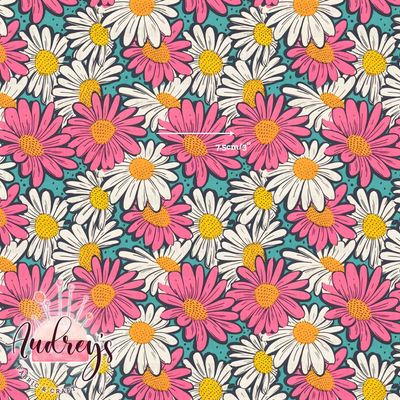 Retro Daisies | Digital-Print Custom Cotton Woven | 145cm wide
